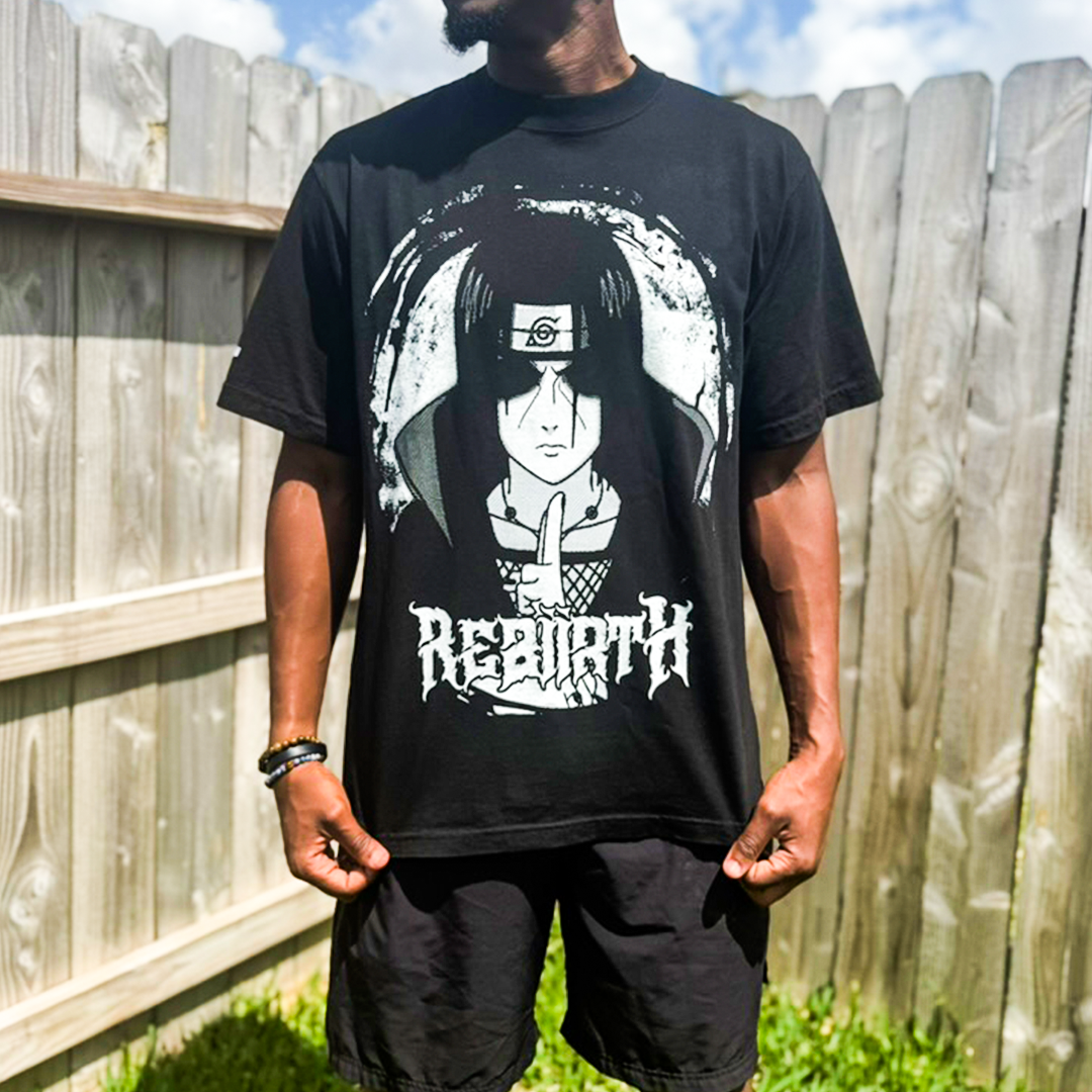 Itachi Oversized Tee - "A Crow Leaves No Shadow"