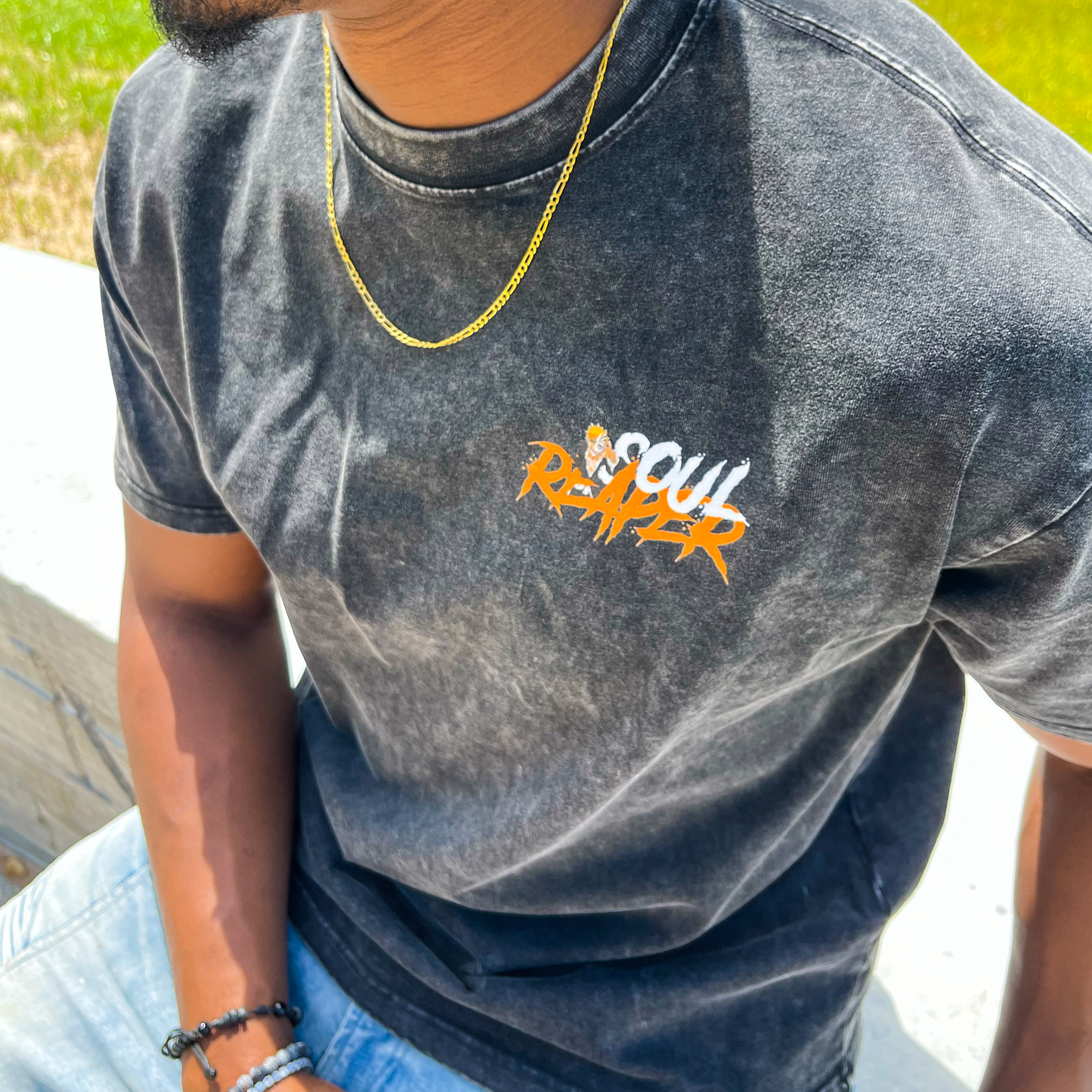 Soul Reaper Acid Wash Tee