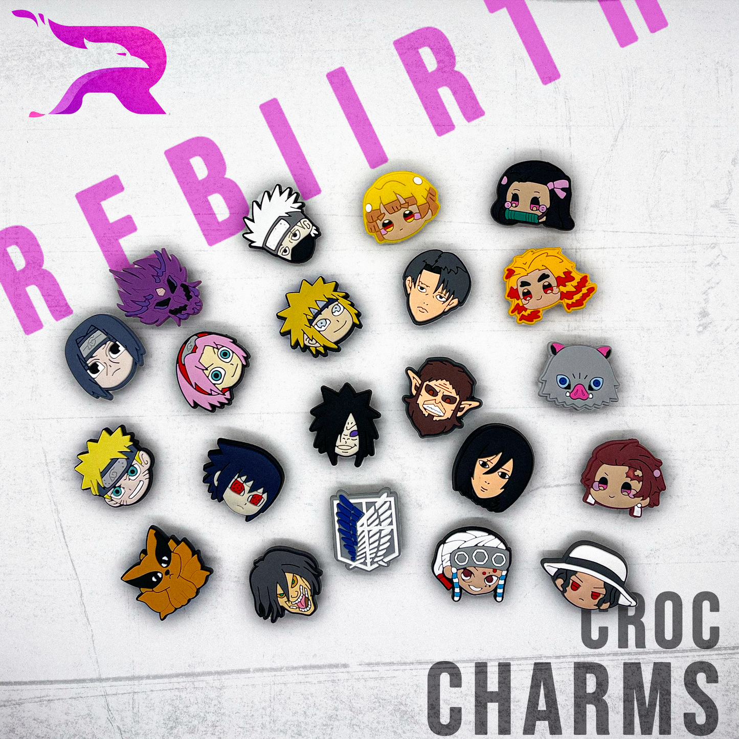 Anime Croc Charms - 3 pc. Assortment Pack